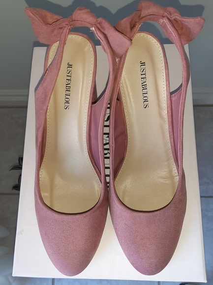 Gorgeous Microsuede Pink Flirty Heels - Picture 4 of 5